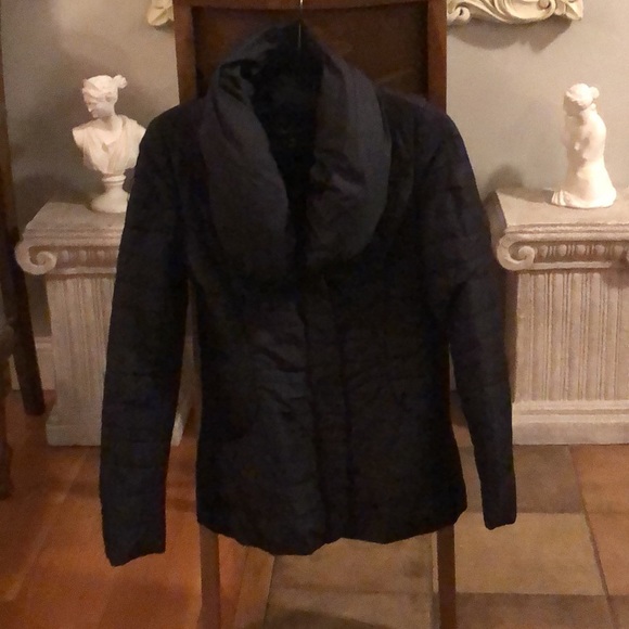 Laundry By Shelli Segal Plum Puffer Jacket Hood M - Picture 2 of 8